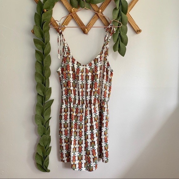BCBGMaxAzria Turtle / Fish Print Romper